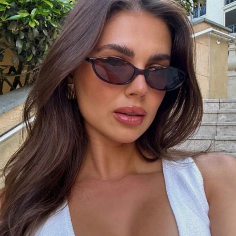 Sunglasses Cat Eye - Retro Oval Frame Sunglasses Fashion Personalized